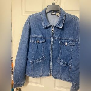 Vintage Crossroads Zipper Jean jacket. Super cute